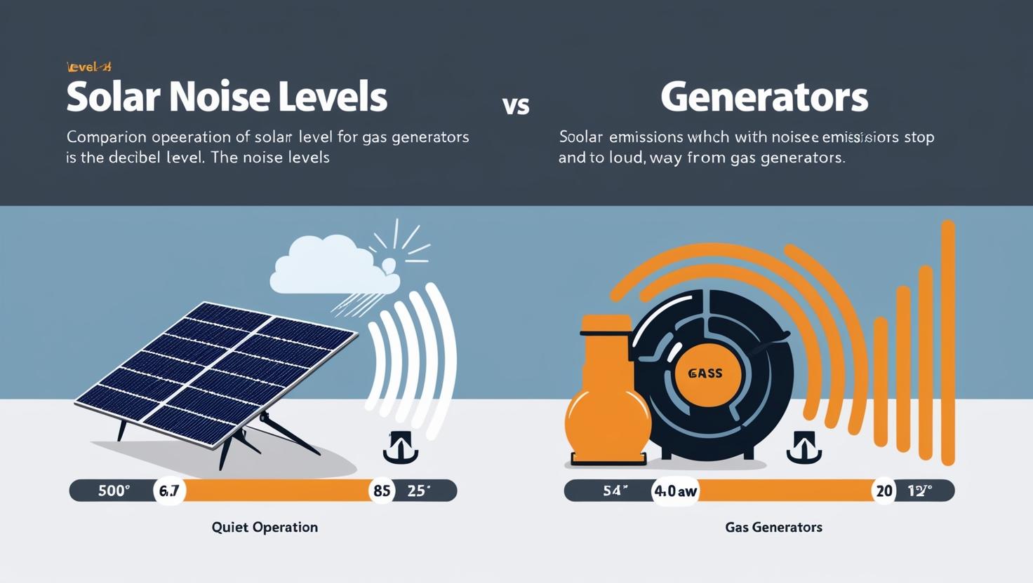 Solar Generators and GaS generators Noise level