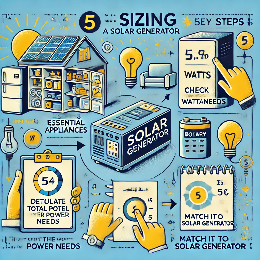 Choosing the right Solar Generator size step by step